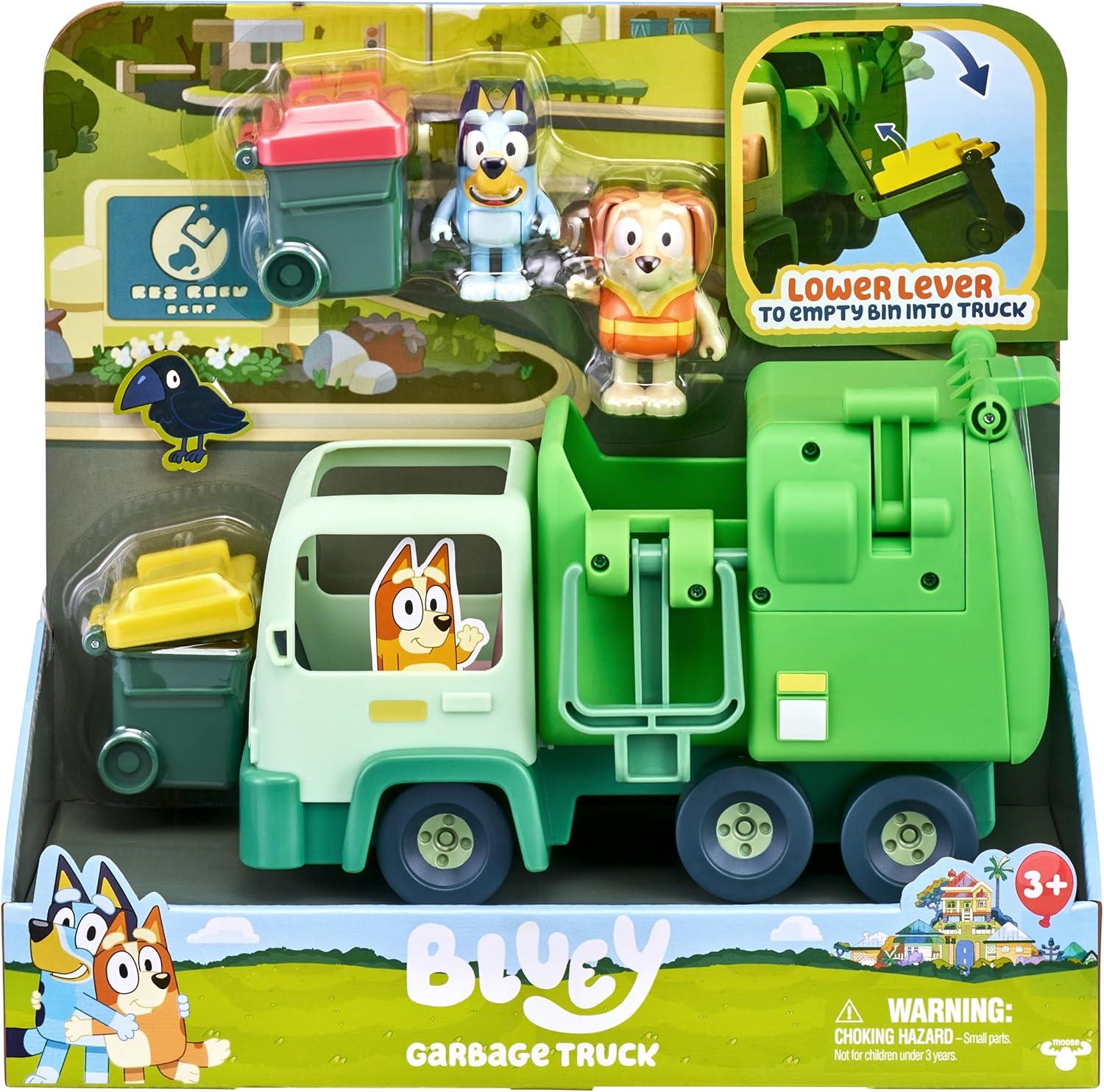 imageBluey Garbage Truck 25 Bluey and Bin Man poseable Figures with Playset MulticolorGarbage Truck