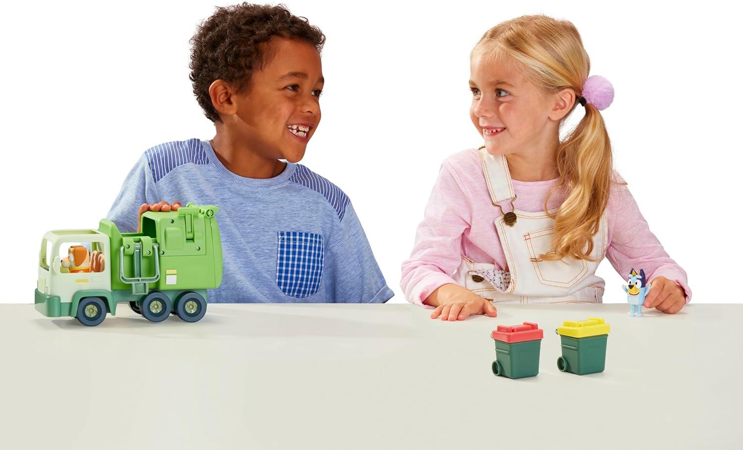 imageBluey Garbage Truck 25 Bluey and Bin Man poseable Figures with Playset MulticolorGarbage Truck
