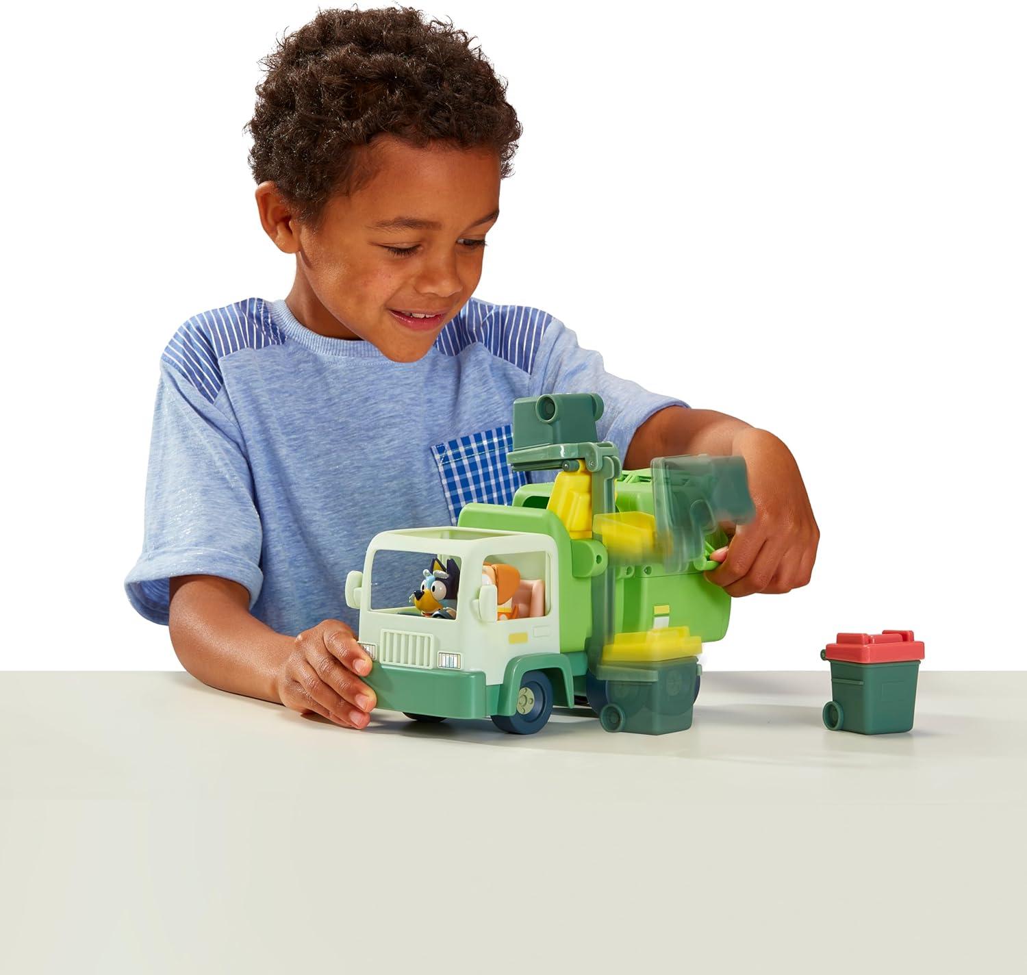 imageBluey Garbage Truck 25 Bluey and Bin Man poseable Figures with Playset MulticolorGarbage Truck