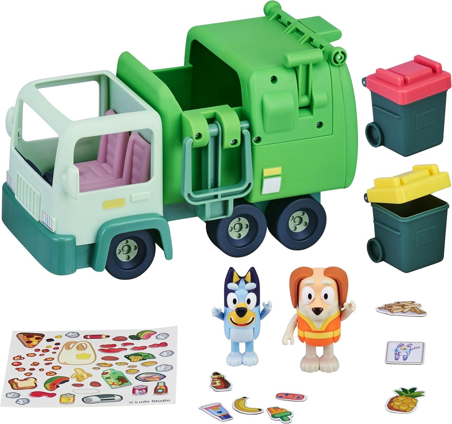 imageBluey Garbage Truck 25 Bluey and Bin Man poseable Figures with Playset MulticolorGarbage Truck