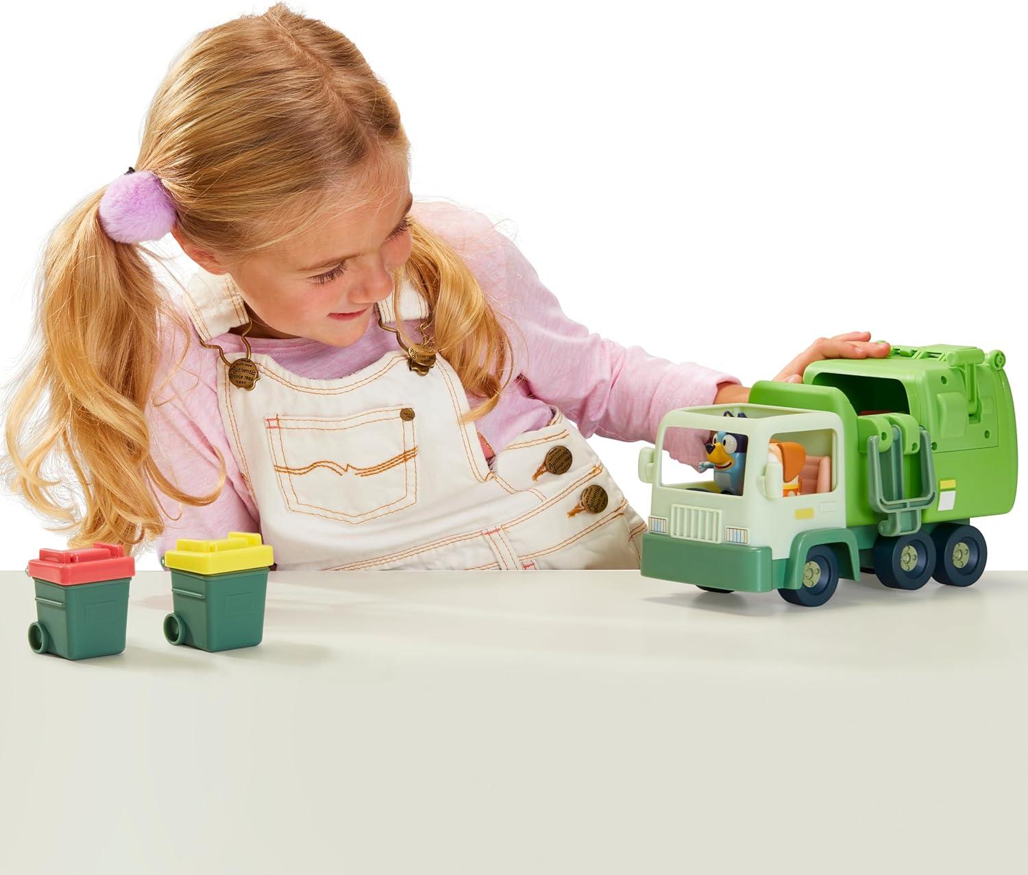 imageBluey Garbage Truck 25 Bluey and Bin Man poseable Figures with Playset MulticolorGarbage Truck