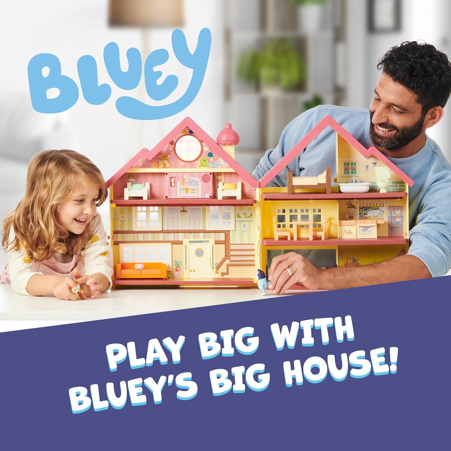 imageBluey House Playset for Kids XL Ultimate Interactive Lights and Sounds Playhouse Toys Includes Dance Floor Dollhouse Toy Set Ages 3 Amazon Exclusive