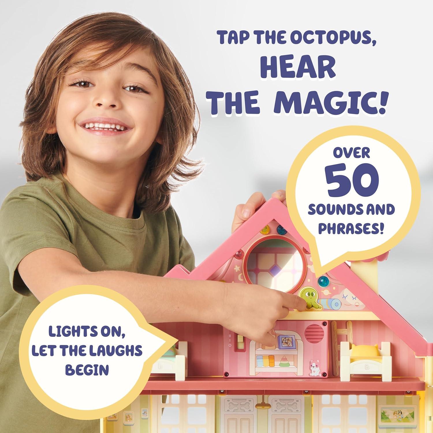 imageBluey House Playset for Kids XL Ultimate Interactive Lights and Sounds Playhouse Toys Includes Dance Floor Dollhouse Toy Set Ages 3 Amazon Exclusive
