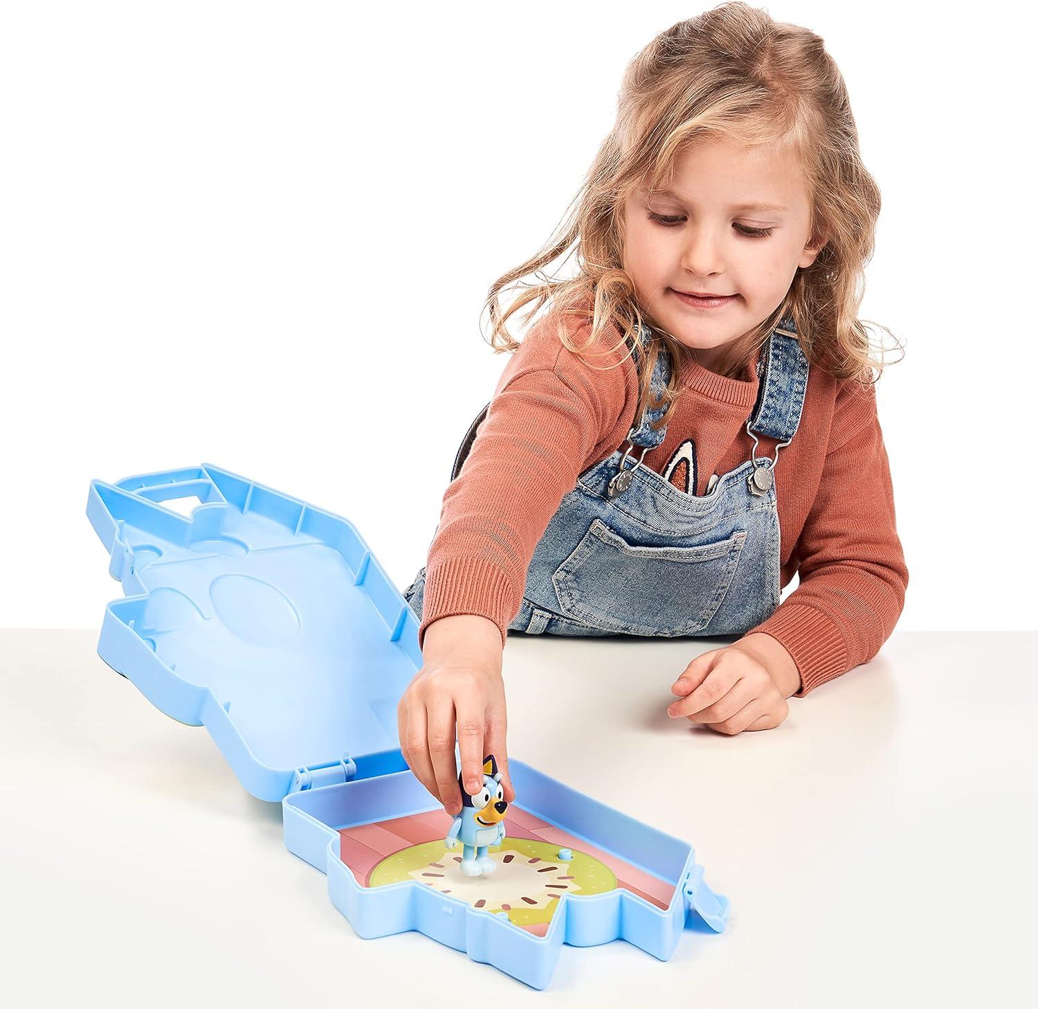 imageBluey Juice Bar Toy Playset Figures Pretend Play Toys for Toddlers 35 Kids Kitchen Playset with Accessories No Batteries RequiredCollector Case and Figures
