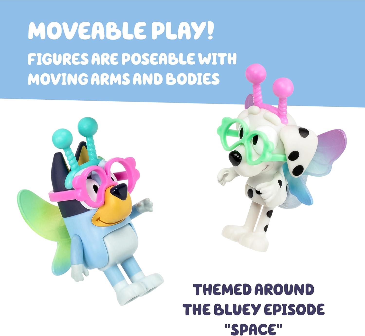 imageBluey Pass The Parcel Figurine Toys Pack of 4 Character Toys with Bingo Luckys Dad and Lila Figures Small Action Figures for Kids Ages 3Aliens