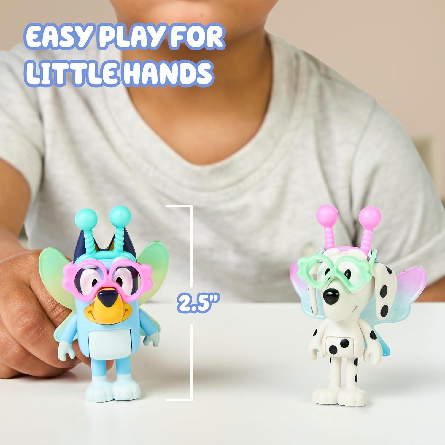 imageBluey Pass The Parcel Figurine Toys Pack of 4 Character Toys with Bingo Luckys Dad and Lila Figures Small Action Figures for Kids Ages 3Aliens