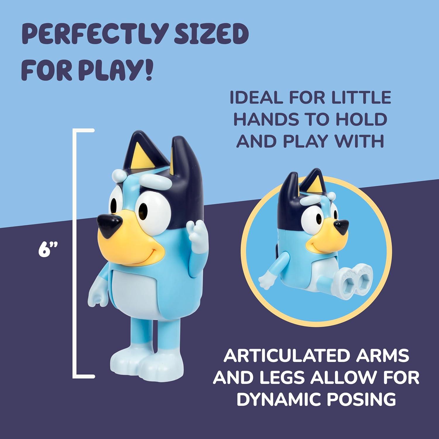 imageBluey Talking Bingo Chat Mates Toy Articulated Talking Kids Toy with 10 Iconic Phrases Interactive Play Figure Toys for Kids Ages 3Bluey