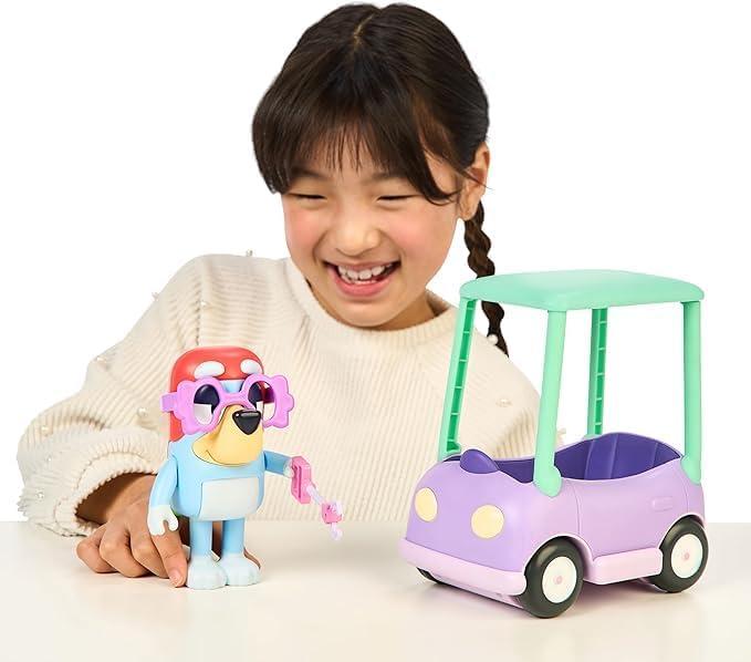 imageBluey Talking Bingo Chat Mates Toy Articulated Talking Kids Toy with 10 Iconic Phrases Interactive Play Figure Toys for Kids Ages 3Grannies Car