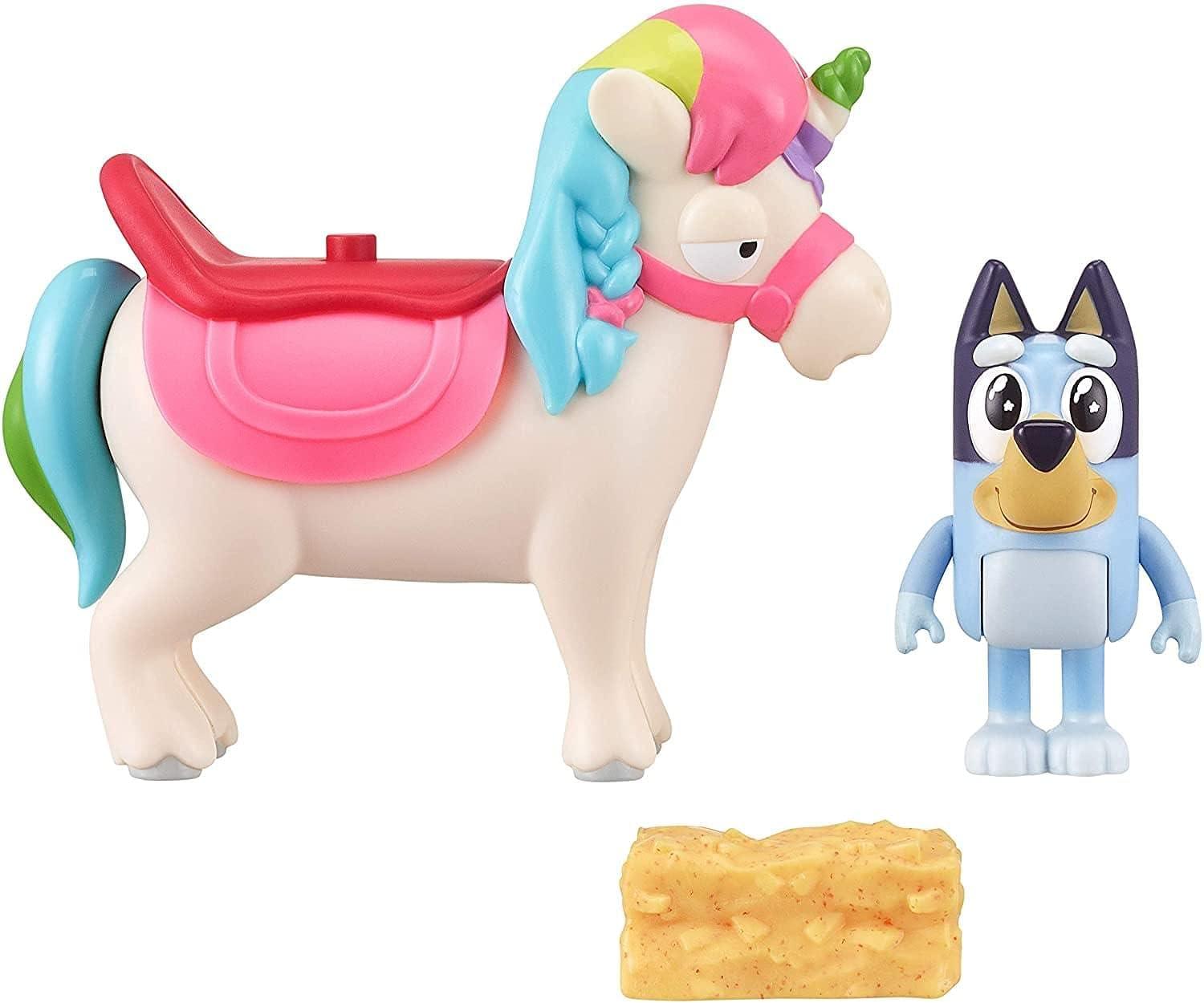 imageBluey Vehicle amp Figures Ice Cream Cart Toy Playset Portable Ice Cream Push Cart with 25 Articulated Bingo Figure Play Food Truck for Kids Ages 3Blueys Unipony Ride