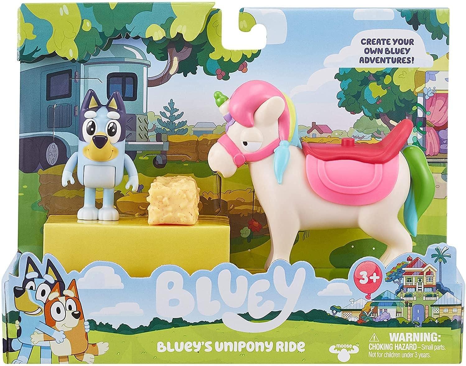 imageBluey Vehicle amp Figures Ice Cream Cart Toy Playset Portable Ice Cream Push Cart with 25 Articulated Bingo Figure Play Food Truck for Kids Ages 3Blueys Unipony Ride