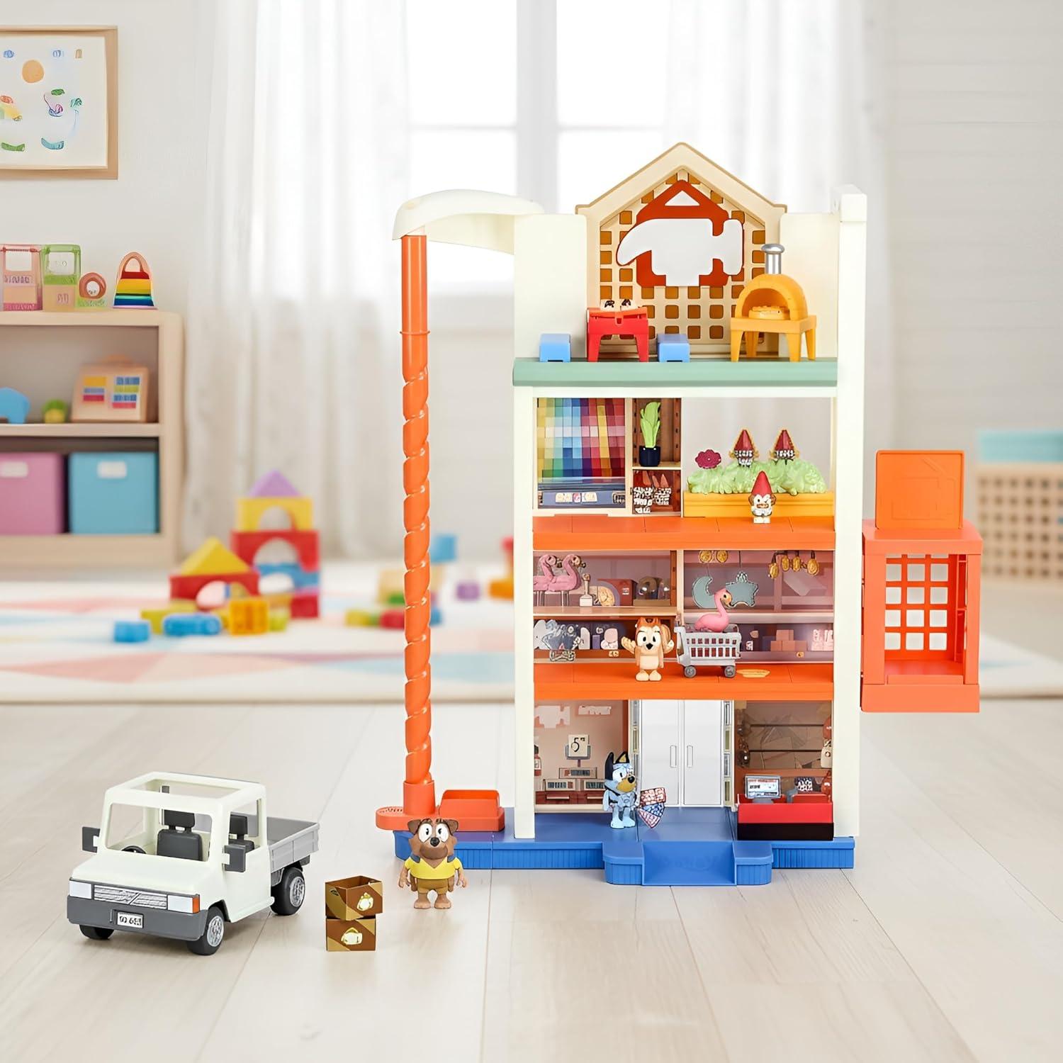 imageBluey and Bingo Supermarket Playset with Escalator Pretend Play Toys for Toddlers Sounds and 15 Pieces Bluey Grocery Store Playset2 Shopping Center