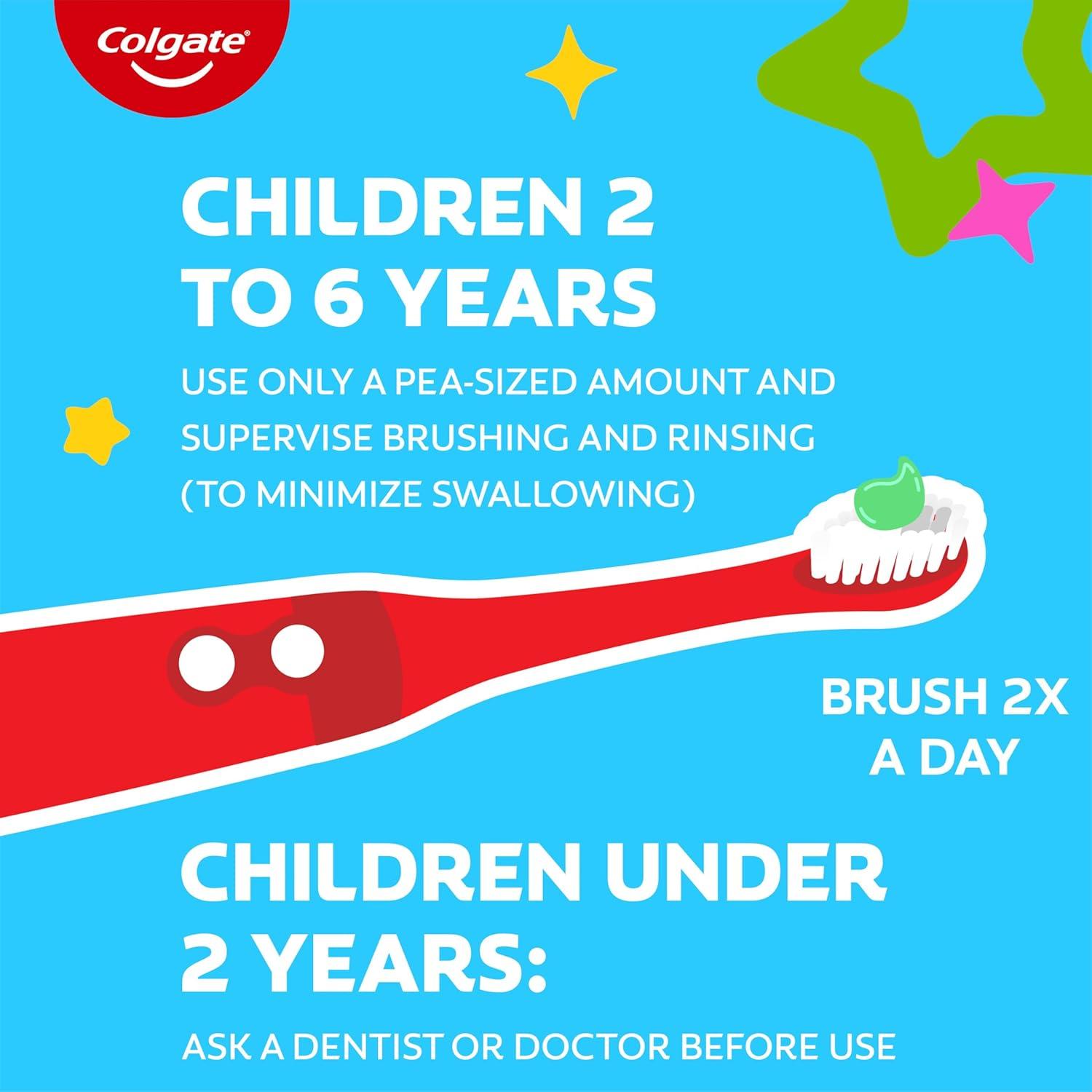 imageColgate Kids Toothpaste with Fluoride Anticavity amp Cavity Protection Toothpaste for Ages 2 Bluey Mild Bubble Fruit Flavor 46 OunceBubble Fruit