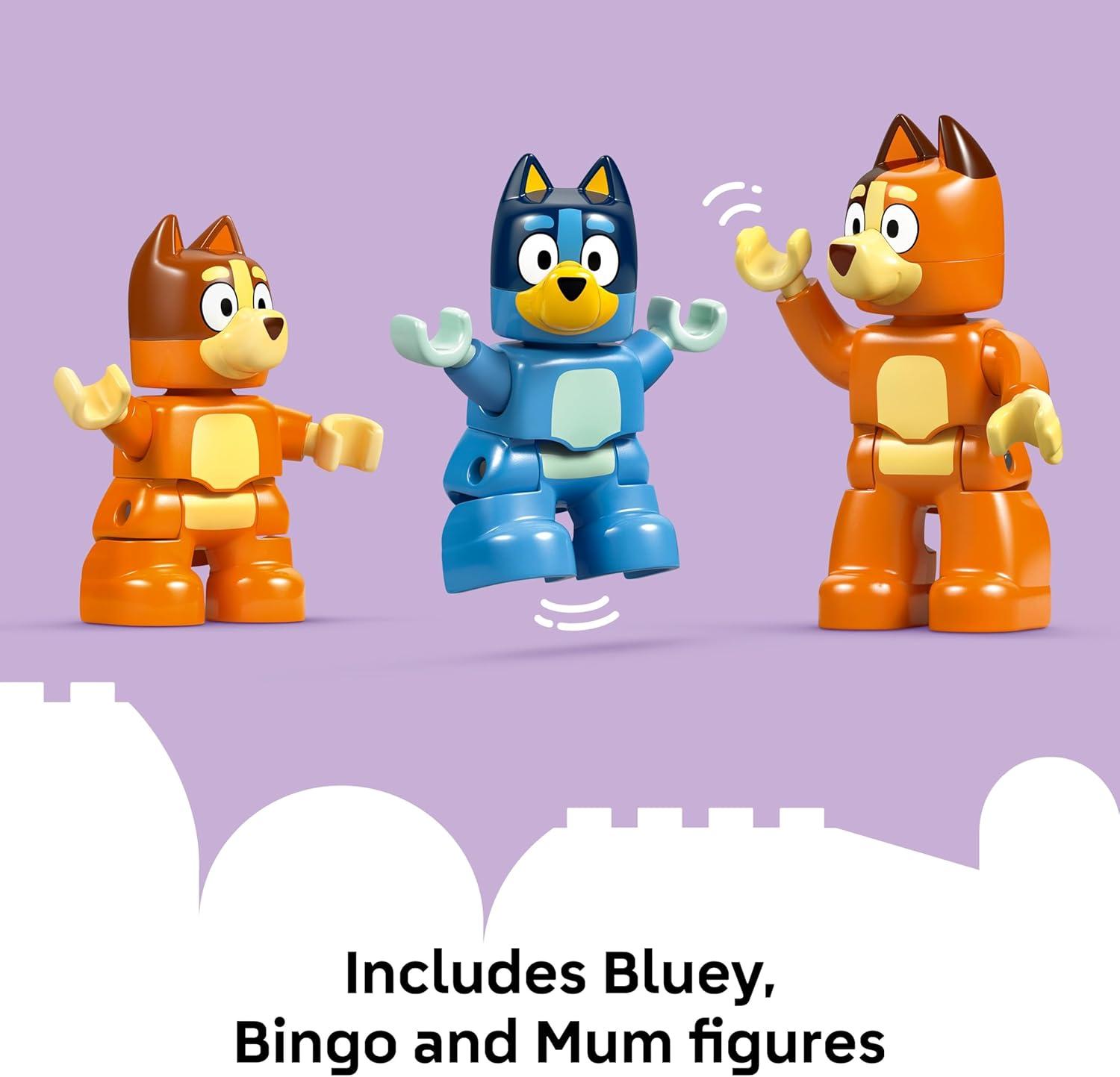 imageLEGO DUPLO Bluey Blueys Family House with Memory Game Toddler Toy for Kids Ages 3 Memory Game Playset Includes Bluey Figure Preschool Toy Gift Idea for 3 Year Old Girls and Boys 10459