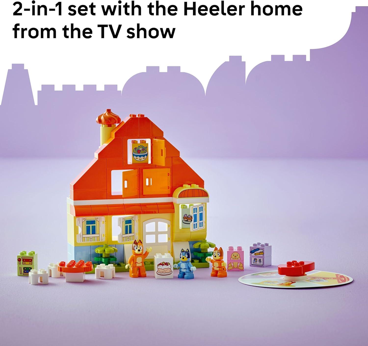 imageLEGO DUPLO Bluey Blueys Family House with Memory Game Toddler Toy for Kids Ages 3 Memory Game Playset Includes Bluey Figure Preschool Toy Gift Idea for 3 Year Old Girls and Boys 10459