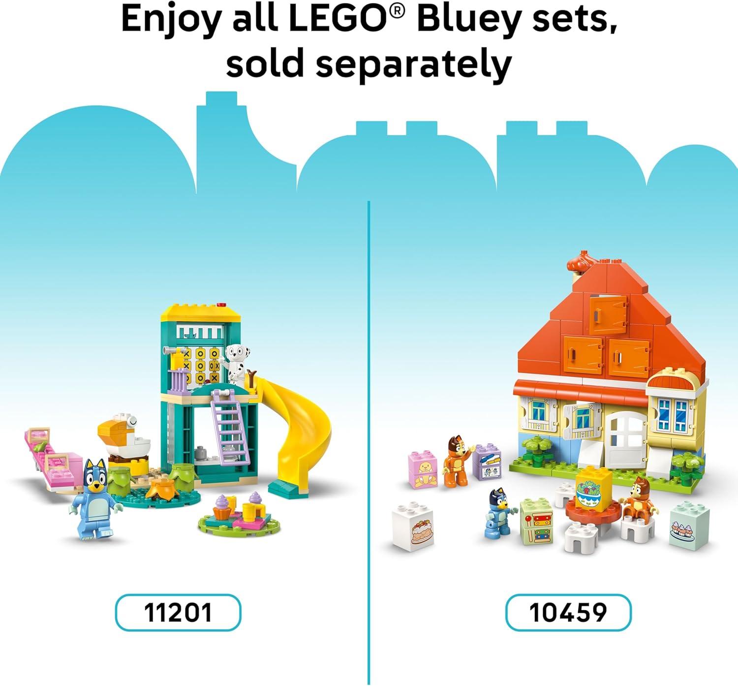 imageLEGO DUPLO Bluey Ice Cream Trip with Bluey Toddler Toy for Kids Boys and Girls Ages 2 Includes Figure and Ice Cream Stand Sensory Toy for Pretend Play Preschool Gift Idea 10458
