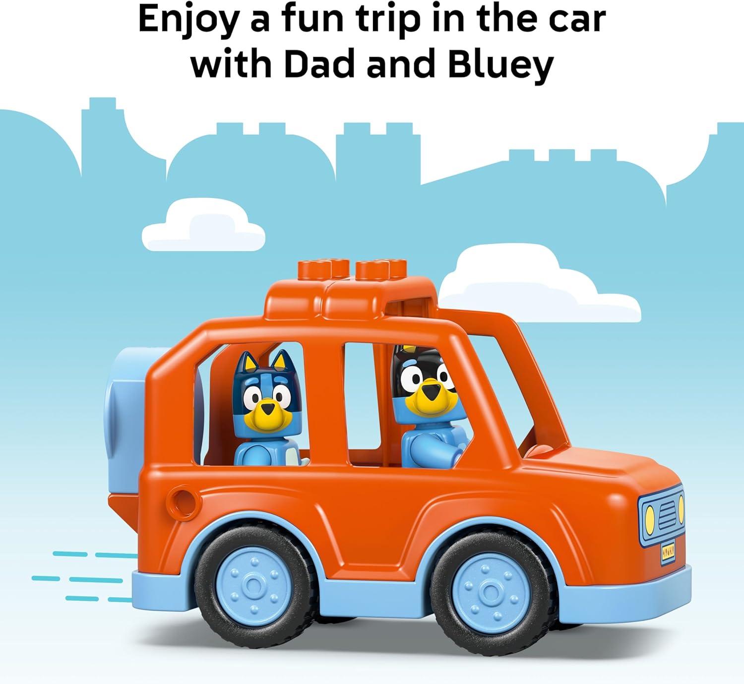 imageLEGO DUPLO Bluey Ice Cream Trip with Bluey Toddler Toy for Kids Boys and Girls Ages 2 Includes Figure and Ice Cream Stand Sensory Toy for Pretend Play Preschool Gift Idea 10458