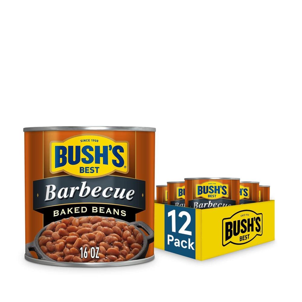 imageBUSHS BEST 158 oz Canned Bluey Original Baked Beans Source of Plant Based Protein and Fiber Low Fat Gluten Free Bluey Pack of 12Barbecue