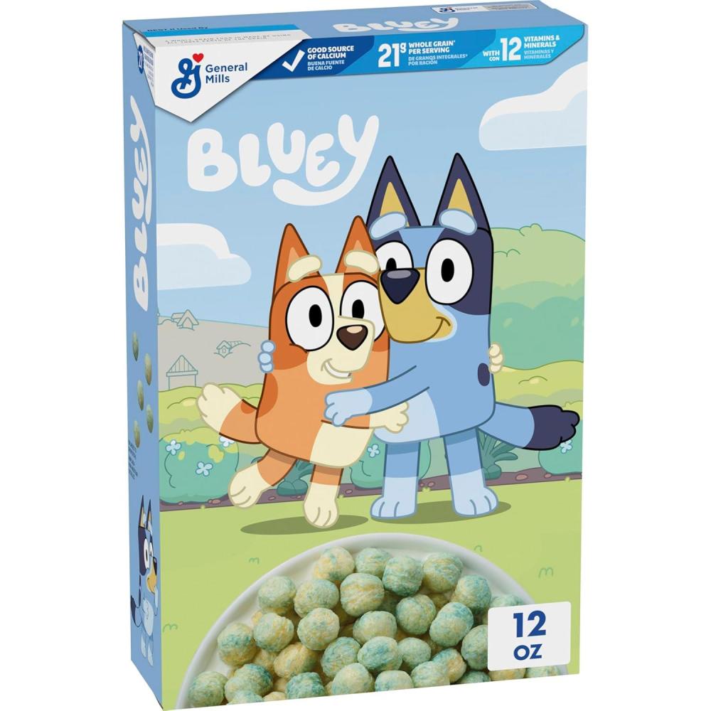 imageBluey Cereal Crispy Corn Cereal Puffs Made with Whole Grain 12 oz12 Ounce Pack of 1