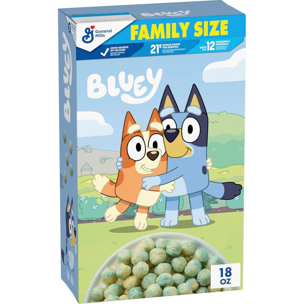 imageBluey Cereal Crispy Corn Cereal Puffs Made with Whole Grain 12 oz18 Ounce Pack of 1
