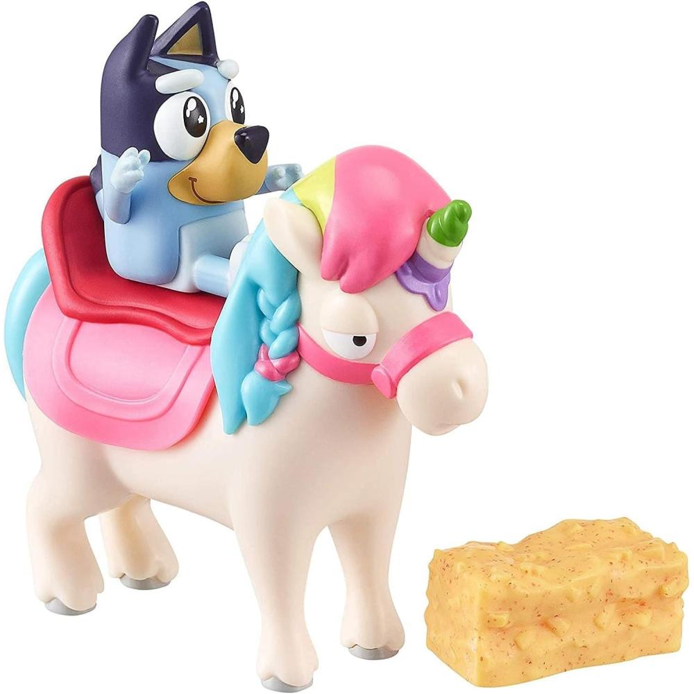 imageBluey Vehicle amp Figures Ice Cream Cart Toy Playset Portable Ice Cream Push Cart with 25 Articulated Bingo Figure Play Food Truck for Kids Ages 3Blueys Unipony Ride