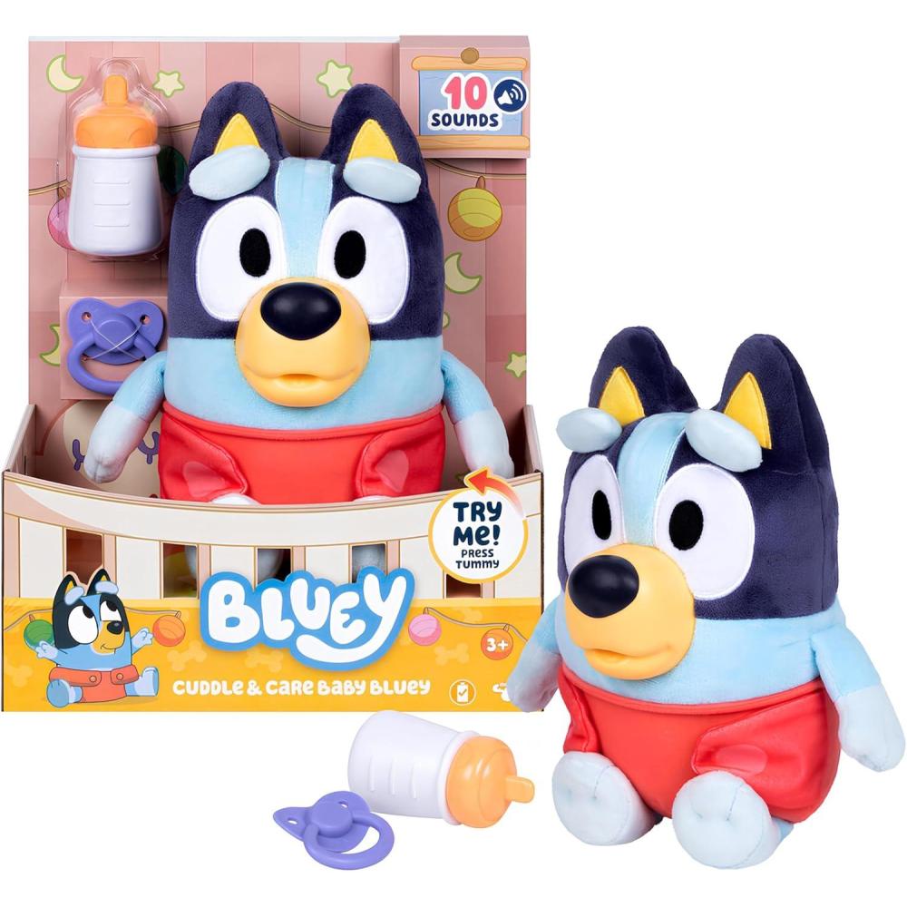 imageDress amp Play Baby Bingo Bluey Plush Button Zip Buckle and Tie Learn to Dress Dolls for Toddlers Ages 3 Fine Motor Skills Baby Zipper ToyCuddle Care Baby Bluey