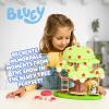 Bluey 2-Sided Treehouse Playset, 11”, Action-Packed Tree Toys Set with 4 Accessories and 2.5” Articulated Figure, Animal Toys for Kids Ages 3+(Bluey & Tree Playset)