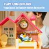 Bluey 2-Sided Treehouse Playset, 11”, Action-Packed Tree Toys Set with 4 Accessories and 2.5” Articulated Figure, Animal Toys for Kids Ages 3+(Heeler Home)