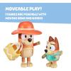 Bluey Action Heroes Toy Figures Set of 2, Articulated Character Toys with Karate and Jet Pack Figurines, Small Action Figures for Kids Ages 3+(Beach Day)