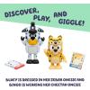 Bluey Baby Race Toy Figurines Pack of 2, Articulated Character Toys with Chilli, and Baby in Cradle Accessory, Small Action Figures Ages 3+(Animal Costumes)