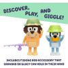 Bluey Baby Race Toy Figurines Pack of 2, Articulated Character Toys with Chilli, and Baby in Cradle Accessory, Small Action Figures Ages 3+(Fishing with Grandad)