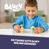 Bluey Baby Race Toy Figurines Pack of 2, Articulated Character Toys with Chilli, and Baby in Cradle Accessory, Small Action Figures Ages 3+(Fishing with Grandad)