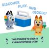 Bluey Baby Race Toy Figurines Pack of 2, Articulated Character Toys with Chilli, and Baby in Cradle Accessory, Small Action Figures Ages 3+(Ice Block)