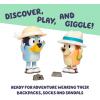 Bluey Baby Race Toy Figurines Pack of 2, Articulated Character Toys with Chilli, and Baby in Cradle Accessory, Small Action Figures Ages 3+(On Holiday)
