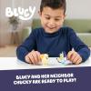 Bluey Baby Race Toy Figurines Pack of 2, Articulated Character Toys with Chilli, and Baby in Cradle Accessory, Small Action Figures Ages 3+(Surprise Blaster Suit)