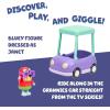 Bluey Basic 4WD Toddler Toy Car, 3” Articulated Figure with Flip-Up Sunnies, Immersive Car Toys for Kids of Age 3+(Granny Car & Janet)