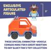Bluey Basic Granny Toddler Toy Car, 3” Articulated Janet Kids Toy, Immersive Car Toys for Toddlers of Ages 3+(4WD & Bluey)