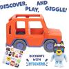 Bluey Big Heeler 4WD and Family Toddler Toy Car, Bingo and Chilli Plush Buddies, Opening Hood Storage, Bluey Car Toys for Kids 3+, Amazon Exclusive(Bluey Big Heeler)