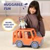Bluey Big Heeler 4WD and Family Toddler Toy Car, Bingo and Chilli Plush Buddies, Opening Hood Storage, Bluey Car Toys for Kids 3+, Amazon Exclusive(Bluey Big Heeler)