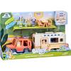 Bluey Caravan Adventure Playset, with 2.5″ Jean Luc Figure, Multicolor(Caravan Playset  Three Figures  & 4WD Vehicle Bundle)