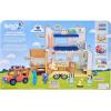 Bluey Caravan Adventure Playset, with 2.5″ Jean Luc Figure, Multicolor(Caravan Playset  Three Figures  & 4WD Vehicle Bundle)