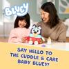 Bluey Care and Cuddle Soft Baby Toy Plush, 11”, Interactive Electronic Baby Plush Toy with 10 Different Sounds, Cuddly Soft Toys for Ages 3+(Cuddle & Care Baby Bluey)
