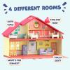 Bluey Celebration Home Playset, Portable Birthday Party Toy House with 11 Removable Accessories and 2.5” Figure, House Toys for Kids of Ages 3+(2 – Mega Bundle Home)