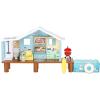 Bluey Celebration Home Playset, Portable Birthday Party Toy House with 11 Removable Accessories and 2.5” Figure, House Toys for Kids of Ages 3+(4 – Beach Cabin)