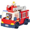 Bluey Dump Truck Toy Playset, Sturdy Working Toy Dump Truck with 2 Articulated Figures and 3 Huge Boulders, Construction Toys for Kids of Ages 3+(Fire Truck)