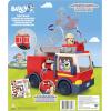 Bluey Dump Truck Toy Playset, Sturdy Working Toy Dump Truck with 2 Articulated Figures and 3 Huge Boulders, Construction Toys for Kids of Ages 3+(Fire Truck)