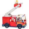 Bluey Dump Truck Toy Playset, Sturdy Working Toy Dump Truck with 2 Articulated Figures and 3 Huge Boulders, Construction Toys for Kids of Ages 3+(Fire Truck)