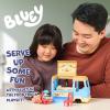 Bluey Dump Truck Toy Playset, Sturdy Working Toy Dump Truck with 2 Articulated Figures and 3 Huge Boulders, Construction Toys for Kids of Ages 3+(Food Truck)