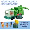Bluey Dump Truck Toy Playset, Sturdy Working Toy Dump Truck with 2 Articulated Figures and 3 Huge Boulders, Construction Toys for Kids of Ages 3+(Garbage Truck)