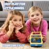 Bluey Figurine (2.5”) & Escape Convertible Vehicle Playset, Robust Toddler Toy Car with 4 Accessories and Stickers, Immersive Toys for Kids Ages 3+(Bus and Friends)
