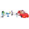 Bluey Figurine (2.5”) & Escape Convertible Vehicle Playset, Robust Toddler Toy Car with 4 Accessories and Stickers, Immersive Toys for Kids Ages 3+(Escape Convertible – Amazon Exclusive)
